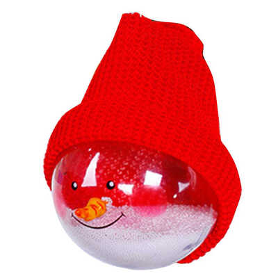 

Snowman Crystal Ball Christmas Tree Hanging Toy Doll Gadget Knitted Hat Wedding Xmas Show Window Decoration