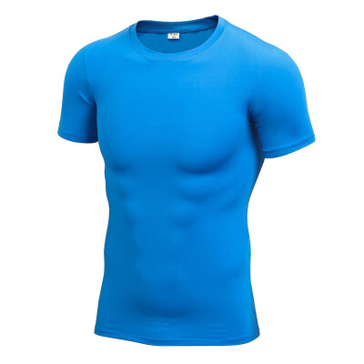 

Men Compression O-Neck Long Sleeve Tight T-Shirts Quick-Dry Sweat Absorption Fitness Base Layer Tops -XL