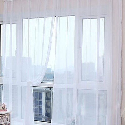 

Tulle Voile Door Window Curtain Drape Panel Sheer Scarf Valances Vogue