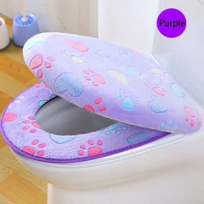 

Gobestart Coral Fleece 2 Piece Set Potty Toilet Cover Toilet Mat Comfortable Cushions BU