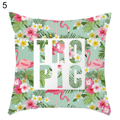 

45x45cm Flower Flamingo Throw Pillow Case Cushion Cover Sofa Bed Car Home Decor