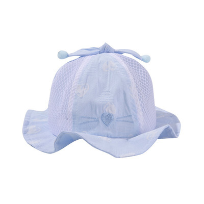 

1-3T Summer Baby Boys Girls Toddler Cartoon Print Bucket Hats Hollow Caps Reversible Sun Headwear