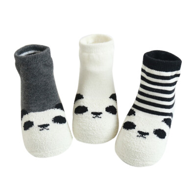 

3 Pair Baby Boys Girls Socks Cartoon Pattern Socks Set Cotton Winter Warm Floor Socks Leg Warmer