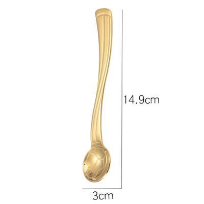 

1Pc Stainless Steel Soccer Pattern Creative Design Spoon Ice Cream Ice Cream Scoop Coffee Spoon