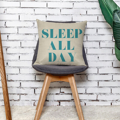 

〖Follure〗Home Cushion Cover Dance All Night Sleep All Day Throw Pillowcase Pillow Covers