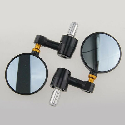 

1 Pair Motorcycle Motorbike Rear View Convex Mirrors CNC 3 Round 78 HandleBar