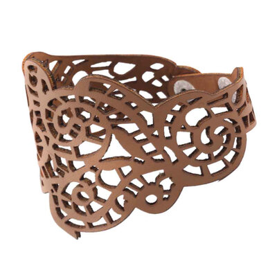 

Hollow Selling Leather Stylish Personalized BraceletJewelry Hollow Pattern Bracelet