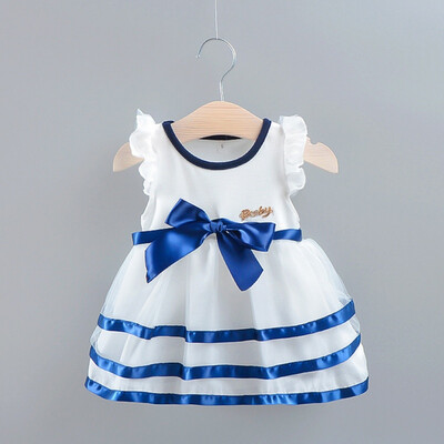 

Summer Kids Girls Print Princess Dress 1Y-4Y Sleeveless Mesh Dresses Girls Elegant Party Wedding Sundress Outfits 3 Colors