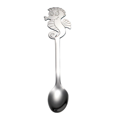 

Toponeto Cute Seahorse Long Handle Spoons Flatware Coffee Drinking Tools Kitchen Gadget