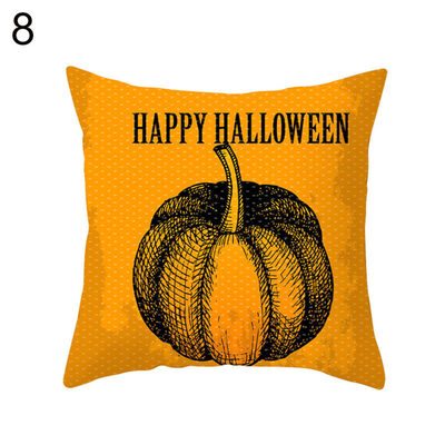 

Halloween Pumpkin Spider Bat Pillow Case Cushion Cover Home Office Party Props