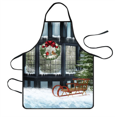 

Toponeto Christmas Decoration Waterproof Apron Kitchen Aprons Dinner Party Apron