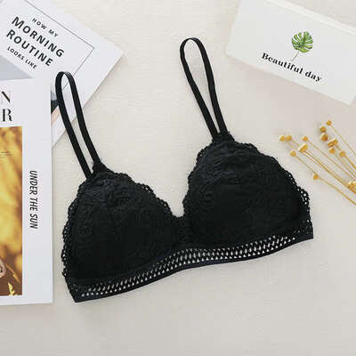 

Sexy Seamless Deep V Lace Women Bra Wireless Thin Underwear Sexy Lingerie Lace Bras
