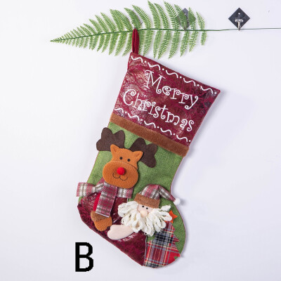 

Siaonvr Christmas Stockings Mini Socks Santa Candy Gift Bag Christmas Tree Decorations