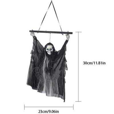 

Halloween Deco Outdoor Skeleton 2019 Ghost Pendant LED Light Scream Hanging Ghost Halloween Lights For Bar Party Decoration