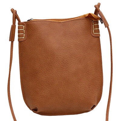 

Vintage Solid Color Womens Faux Leather Crossbody Bag Zipper Shoulder Pouch