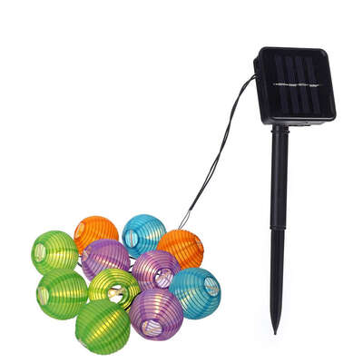 

20 LED Waterproof Lantern Solar Lamps Holiday Garden Ball Fairy LED String Lights Colorful Christmas Outdoor Decorative Lighting