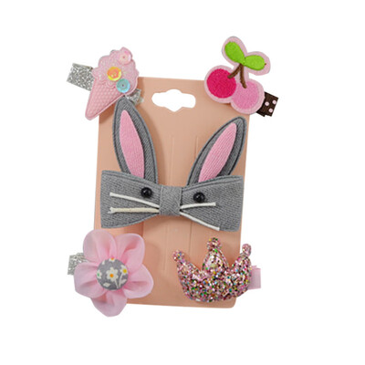 

New Fashion 5pcsset Kids Baby Girl Cute Cartoon Hair Clips Bow Hairpins Set Headwear Gifts Girls Hair Accessories