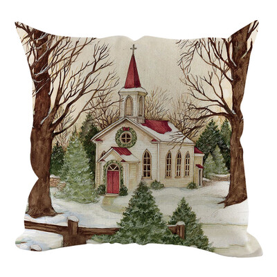 

Tailored Christmas Pillow Cover Pillowcases Decorative Sofa Cushion Cover Home Decoration