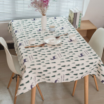 

Gobestart Merry Christmas Rectangular Printed Fabric Tablecloth 140250cm