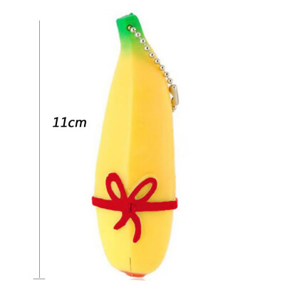 

YIWULANovelty Funny Silicone Fruit Banana Stress Reliever Keychain Decompression Toy