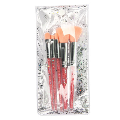 

5pcsset High Quality Makeup Diamond Glitter Makeup Brushes Set Acrylic Transparency Foundation Blending Brush Cosmetic Beauty