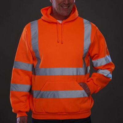 

Hi-Viz Vis High Visibility Jacket Pullover Hoodie Hooded Sweatshirt Plus -3XL