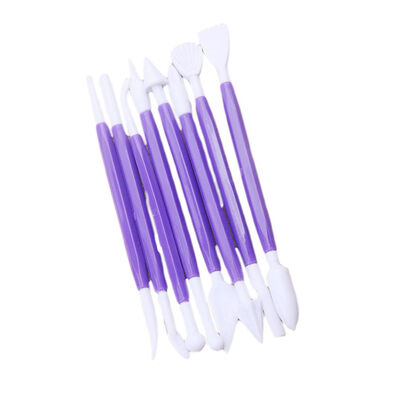 

8PCSSet Sugar Craft Fondant Cake Pastry Carving Cutter Chocolate Decorating Clay Modelling Plastic Baking Tool