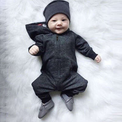 

Newborn Hooded Bodysuit Baby Jumpsuit Infant Boys Long Sleeve Jumpsuits Autumn New Arrival Baby Clothing 0-2Y