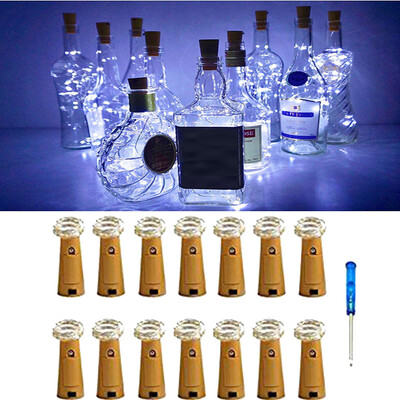 

Siaonvr 14Pcs Cork Shaped LED Night Light Starry Light Wine Bottle Lamp For Party Decor