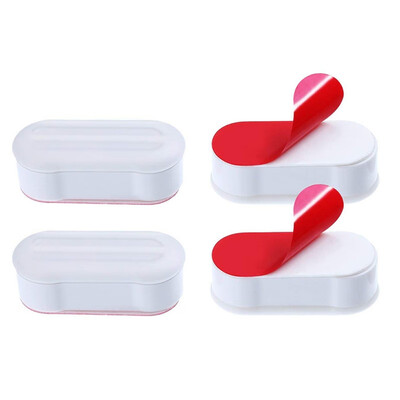 

4 Pieces Toilet Seat Bumpers Toilet Seat Cover Lifter Kit with Strong Adhesive Avoid Touching Hygienic Clean Supplies