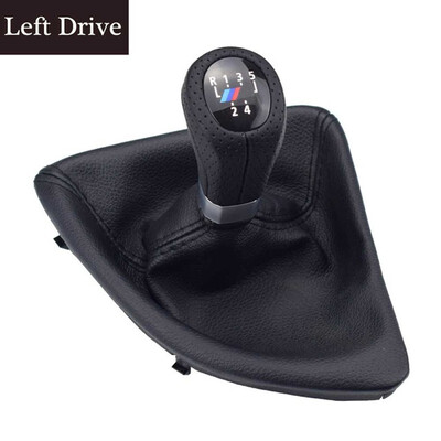 

5 Speed 6 Speed Gear Shift Knob Lever With Boot Cover Stick for BMW E87 E90 E92 X1 Accessories Left Drive With  Logo