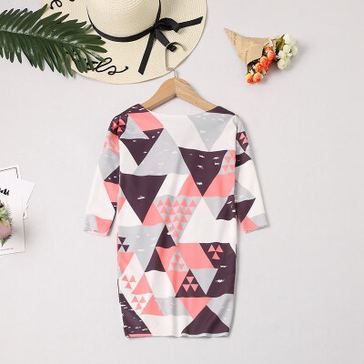 

2018 Brand New Mother Daughter Sweater Women Girls Geometric Floral Long Sleeve Womens Sweaters Family Clothes