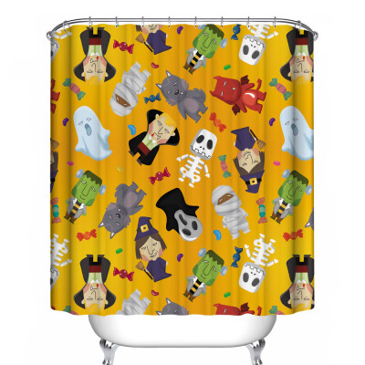 

Gobestart Fashion Happy Halloween Waterproof Polyester Fabric Shower Curtain 66 x 72inch