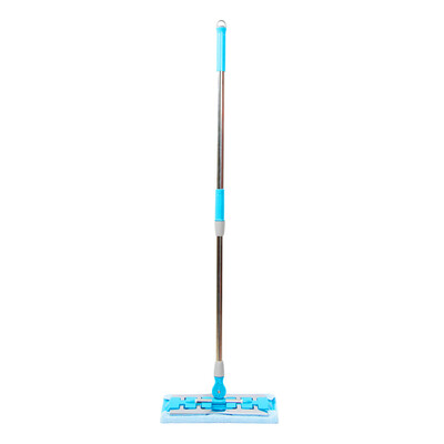 

Flat Floor Mop Sweeper with Adjustable Extension Pole Microfiber Mop Pads Cloth Stainless Steel Handle