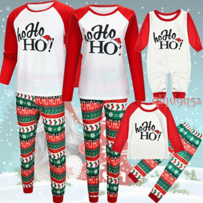 

Family Matching Adult Mom Kids Christmas Pyjamas Xmas Nightwear Pajamas PJs Sets