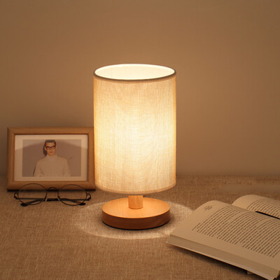 

〖Follure〗Bedside Lamp Night Light Warm White Bulb Dimmable Gift Wood Table lamp