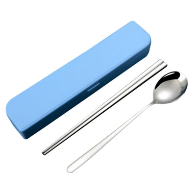 

3Pcsset Silver Stainless Steel Portable Convenient Tableware Dinnerware Travel Camping Cutlery ForkSpoonChopsticks Set