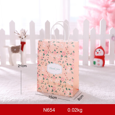

Portable Christmas Gift Holders Tote Bags Kraft Paper Gift Wrapping Bags Containers For Festive Party Supplies