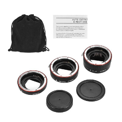 

Andoer Brand New Upgraded Macro Extension Tube Set 3-Piece 13mm21mm31mm Auto Focus Extension Tube Rings for Canon EOS Camera Bod