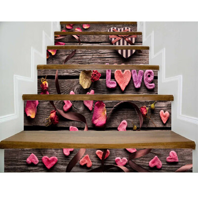 

6Pcs 3D Sunshine Waterfall Stair Wall Sticker Home Decor DIY Rivers Landscape Theme Decor Sticker Wall Paper Mayitr2018 New Year