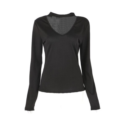 

Knitted Sweater Women 2019 Autumn Winter V Neck Sexy Slim Pullover Tops Solid Streetwear Korean Knitwear Pull Femme Sweaters
