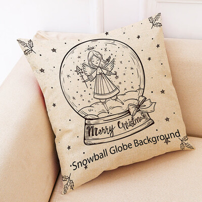 

Tailored Christmas Home Decor Cushion Cover Graffi Style Throw Pillowcase Pillow Covers