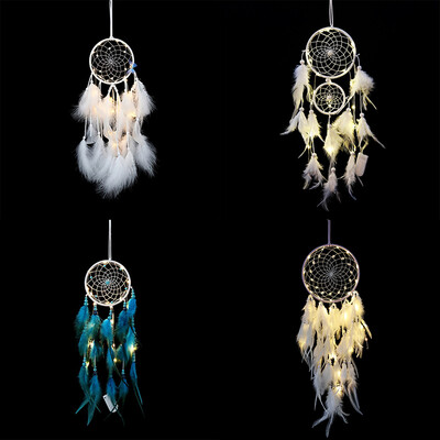 

Indian Dream Catcher Hanging Blue Lanterns Finished With Light Home Garden Decoration Crafts Pendants