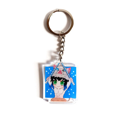 

CAR-TOBBY Anime Action Figure Demon Acrylic Keychain Key Ring Collection Model Toys