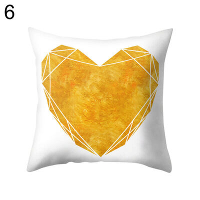

Heart Triangle Geometric Pattern Pillow Case Cushion Cover Sofa Car Cafe Decor