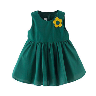 

Summer Baby Girls Dress Floral Wings Design Dress Cute Cotton Kids Toddler Sleeveless Sundress vestidos