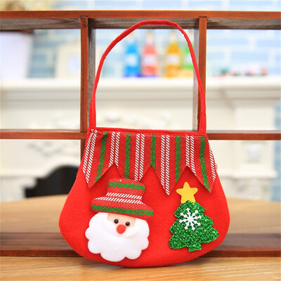 

Tailored Christmas Red Cartoon Old Man Snowman Candy Tote Child Gift Bag