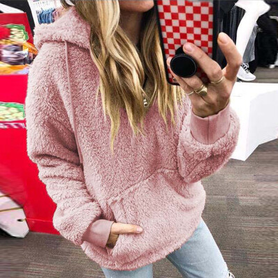 

2019 New Autumn Winter Fashion Casual Solid Color Fleece Hoodie Long Sleeve Hooded Sweatshirt Zipper Pullover Plus Size
