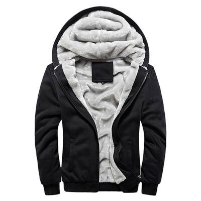 

Men Outwear Plus Size Zipper Jacket Hooded Coat Long Sleeve Tops Autumn Hoodie