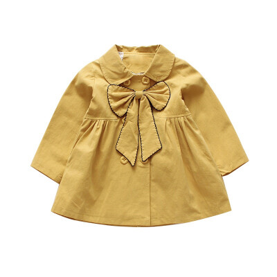 

children clothing windbreaker girls cotton shirts children girls bow autumn coat European&American Style